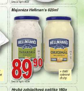 Lidl Hellmann´s tatarská omáčka, majonéza nabídka