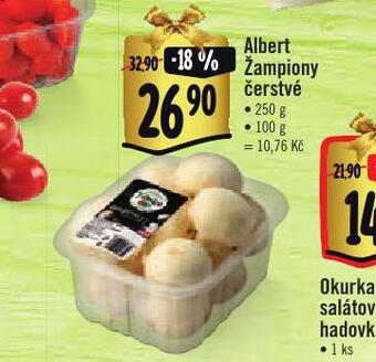 Albert Žampiony čerstvé nabídka
