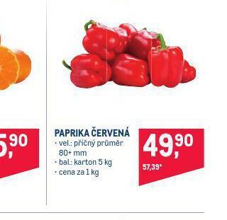 Makro Paprika červená nabídka