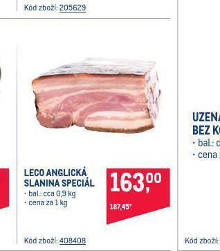 Makro Leco anglická slanina speciál nabídka