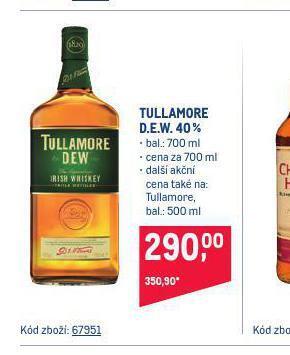 Makro Tullamore dew 40% nabídka