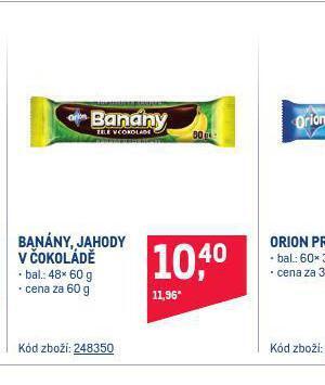 Makro Banány, jahody v čokoládě nabídka