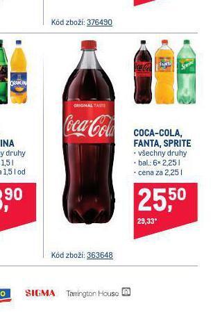 Makro Coca cola, fanta, sprite nabídka