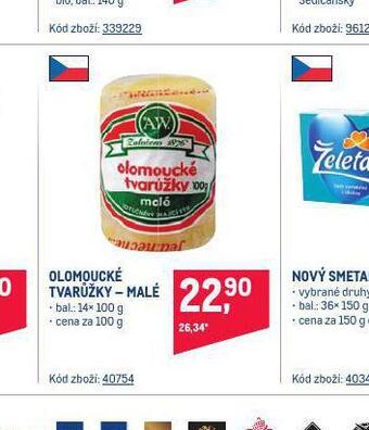 Makro Olomoucké tvarůžky nabídka
