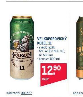 Makro Pivo velkopopovický kozel 11 nabídka