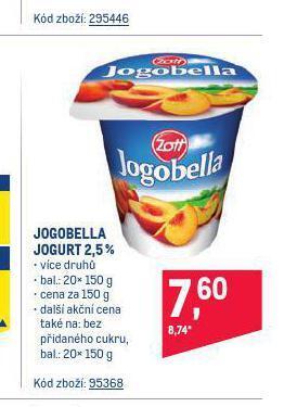 Makro Jogobella jogurt 2,5% nabídka