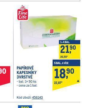 Makro Papírové kapesníky nabídka