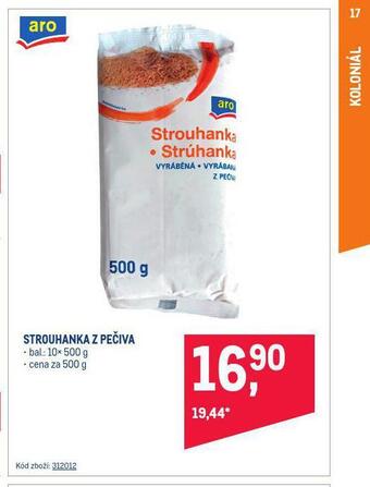 Makro Strouhanka z pečiva nabídka