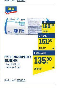 Makro Pytle na odpadky nabídka