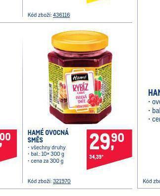 Makro Hamé ovocná směs nabídka