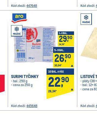 Makro Surimi tyčinky nabídka
