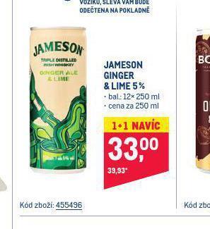 Makro Jameson ginger & lime 5% nabídka