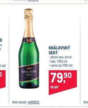 Makro Královský sekt nabídka