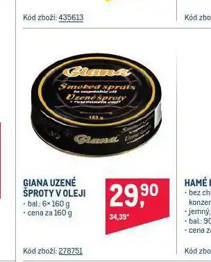 Makro Giana uzené šproty v oleji nabídka