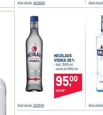 Makro Nicolaus vodka 38% nabídka