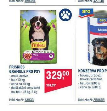 Makro Friskies granule pro psy nabídka