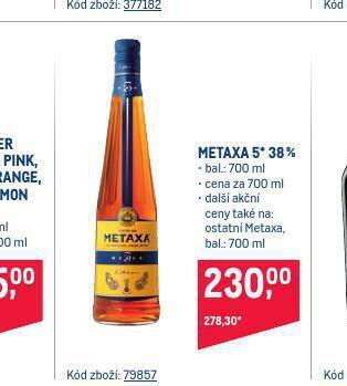 Makro Metaxa 5* nabídka