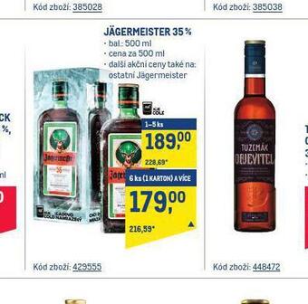 Makro Jägermeister 35% nabídka