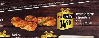 Albert Twister se sýrem a špenátem nabídka