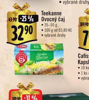 Albert Teekanne ovocný čaj nabídka