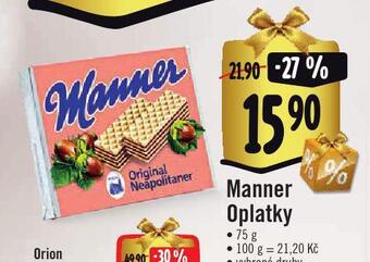 Albert Manner oplatky nabídka