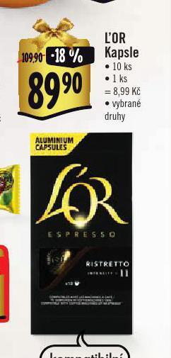 Albert L´or kapsle nabídka