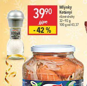Globus Mlýnky kotányi nabídka