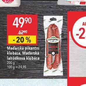 Globus Maďarská pikantní klobása nabídka
