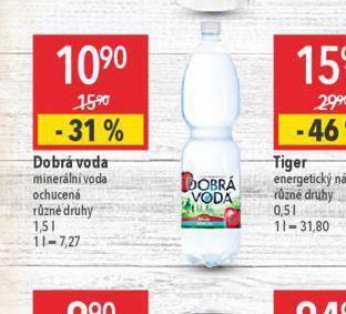 Globus Dobrá voda ochucená nabídka