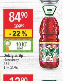 Globus Dobrý sirup nabídka