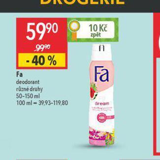 Globus Fa deodorant nabídka