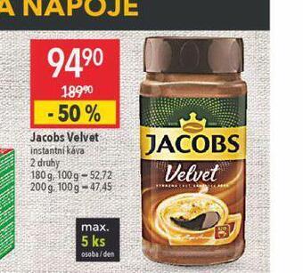Globus Jacobs velvet instantní káva nabídka