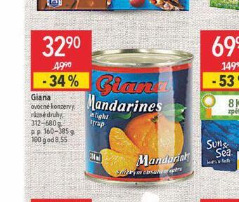 Globus Giana ovocné konzervy nabídka