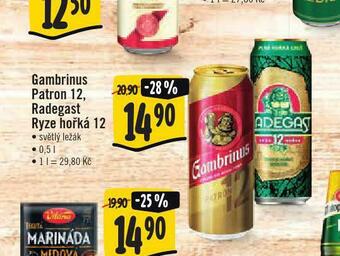 Pivo gambrinus patron 12
