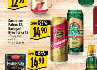 Pivo radegast ryze hořká 12