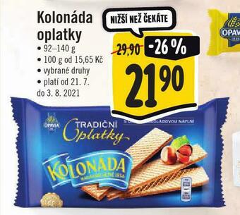 Jip Kolonáda oplatky nabídka