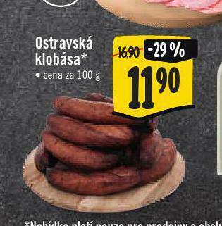 Jip Ostravská klobása nabídka