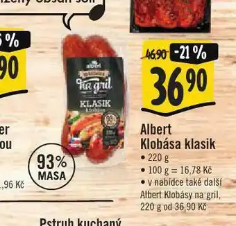 Jip Klobása klasik nabídka