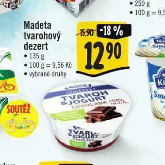 Jip Madeta tvarohový dezert nabídka
