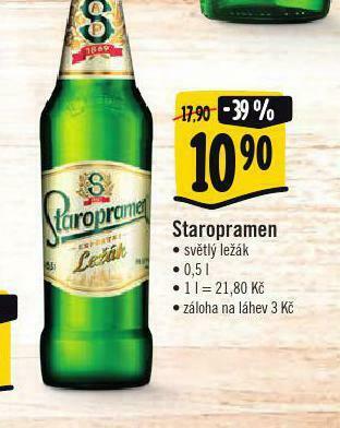 Albert Pivo staropramen ležák nabídka
