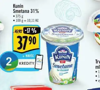 Albert Kunín smetana 31% nabídka