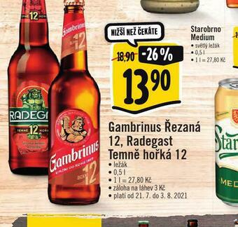 Albert Pivo radegast temně hořká 12 nabídka