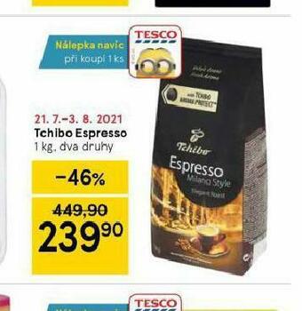 Tesco Tchibo káva nabídka