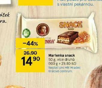 Tesco Marlenka snack nabídka