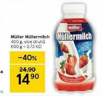 Tesco Muller mullermilch nabídka