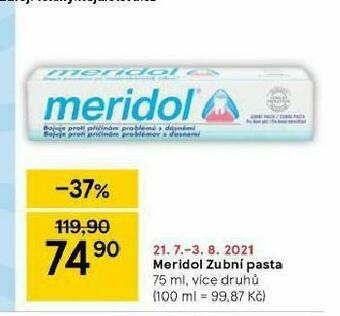 Tesco Meridol zubní pasta nabídka