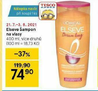Tesco Elseve šampon na vlasy nabídka