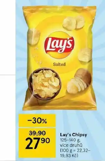 Tesco Lay&#039;s chipsy nabídka