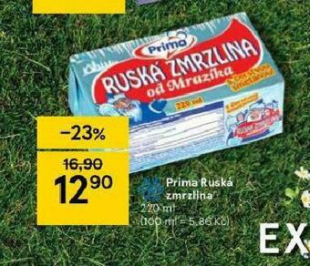 Tesco Prima ruská zmrzlina nabídka