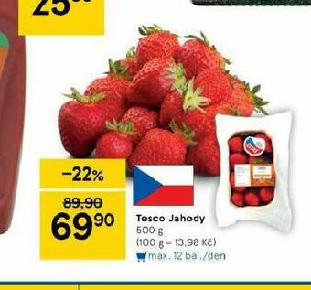 Tesco Jahody nabídka